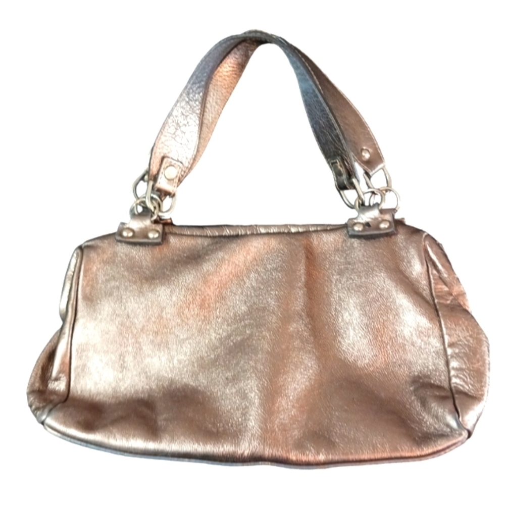 Laura Dimaggio Small Metallic Bronze Genuine Italian Leather Bag